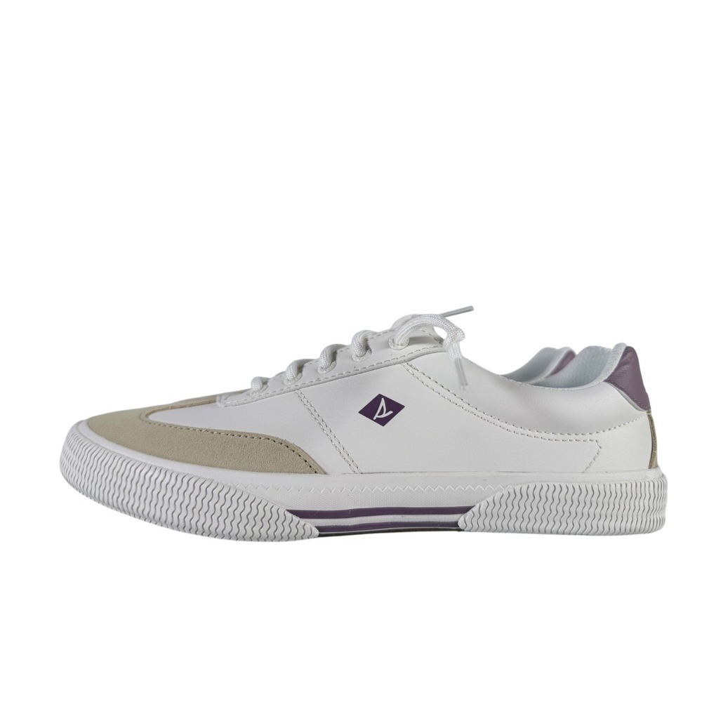 Sperry Pier Wave Refresh White Beige & Purple Womens Shoe Size 9